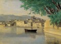 Ginebra Vista de una parte de la ciudad al aire libre Romanticismo Jean Baptiste Camille Corot